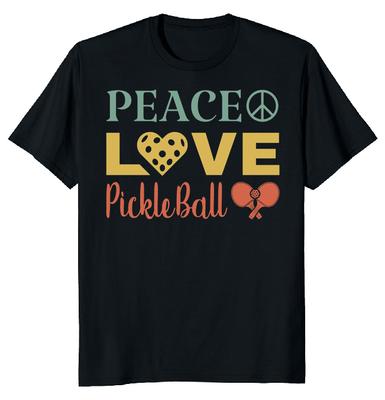 Peace Love Pickleball Retro Unisex T-shirt