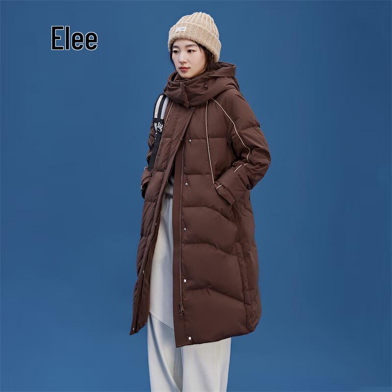 Aralle Women's Long Hooded Duck Down Winter Coat