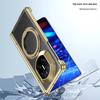 Stylish Transparent Electroplated 360° Rotating Stand Drop-Proof Hard PC Case for Huawei Mate X7 Foldable Screen.