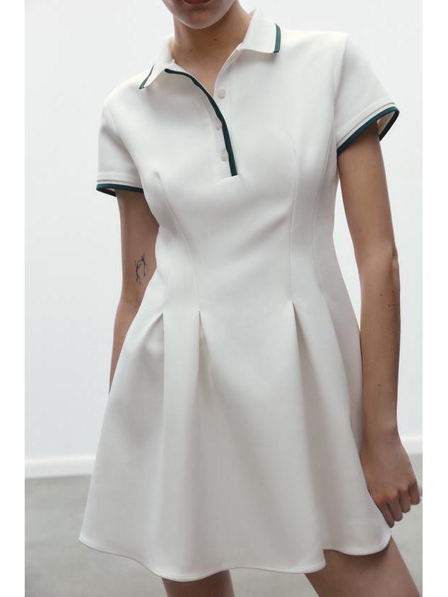 Evropský a americký styl dámské žebrované šaty s širokým lemem - Kolekce jaro a podzim 2025