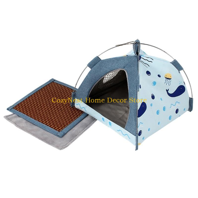 

92MF Parrots Nest Scratchproof Tent House Bird Cage Tent Small Animal Hamsters Hut Cage-Hangable House Bird Cage Accessories without curtain синій