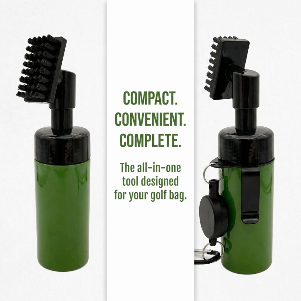 Press-Type Club Cleaning Brush Water Spray Club Washer Portable Golf Brush  Club Head Grooves