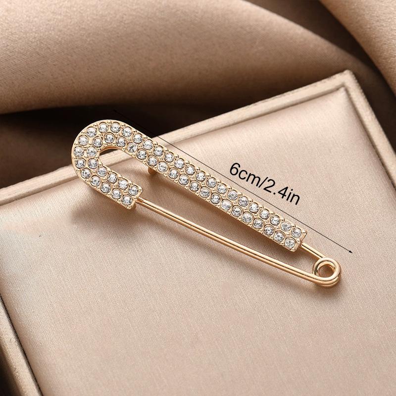 1Pc Jewelry Gift Exquisite Cardigan Clip Fashion Suit Pin Clothing Decoration Pearl Brooch Rhinestone