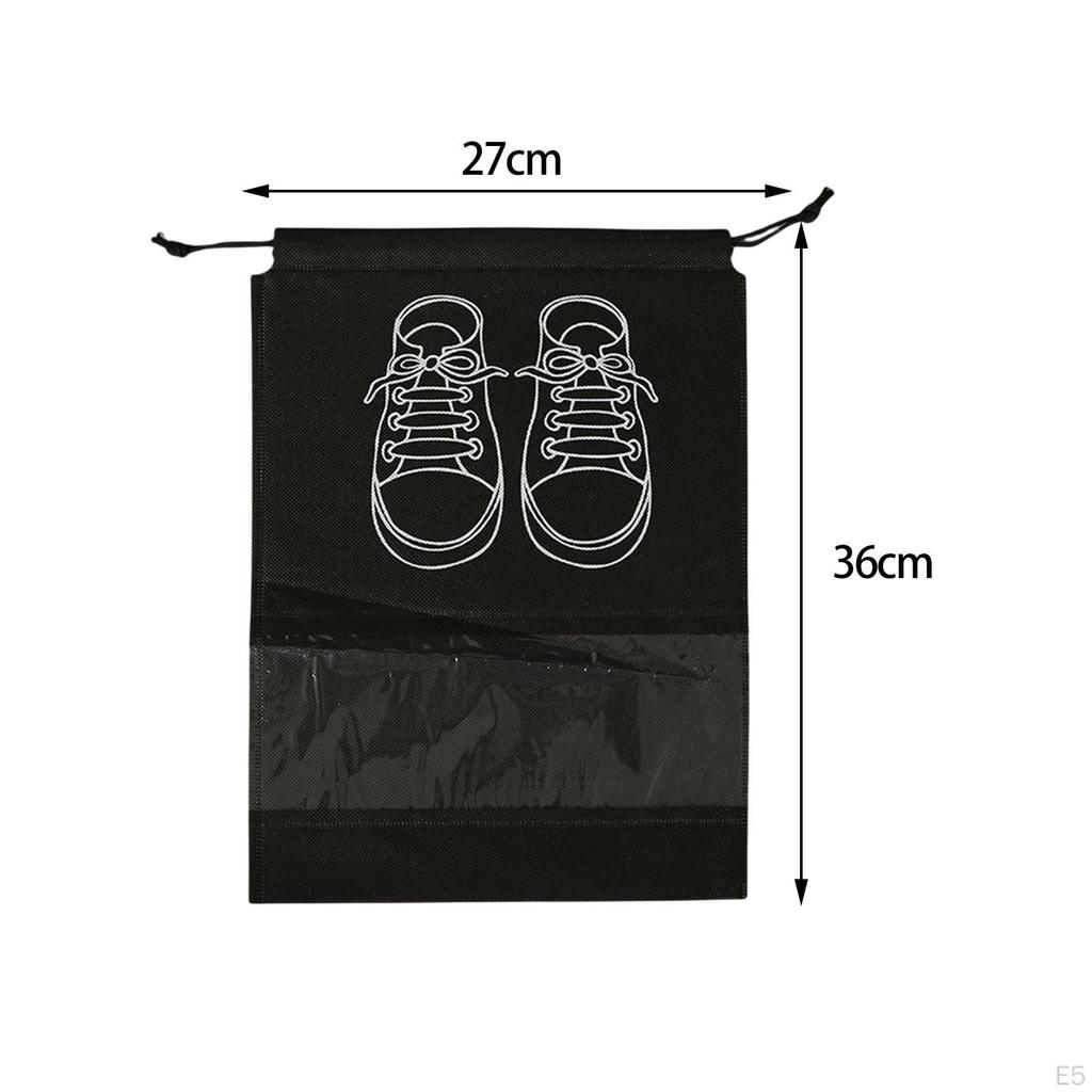 Non Woven Travel Shoe Bag Drawstring Dust Cover Accessories Convenient Pouch for Packing