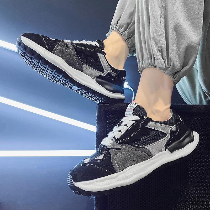 Winter Trendy Shoes New Breathable Men's Shoes Niche Guochao Sports Shoes Men's Casual Dissolving Dad Shoes