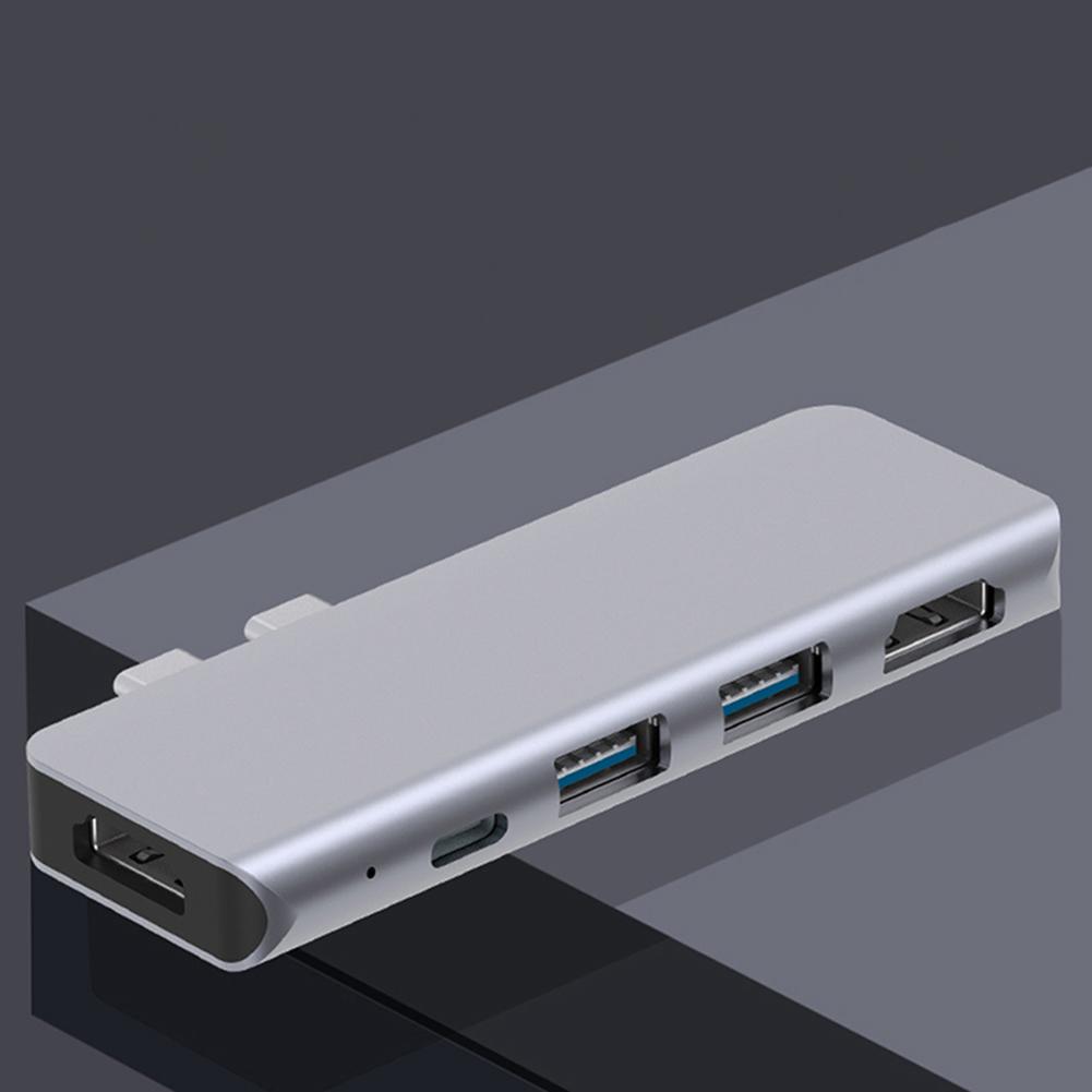 5 In 2 Hub Dual Head Type C Dual Hdmi-compatible Output Adapter Support 4k