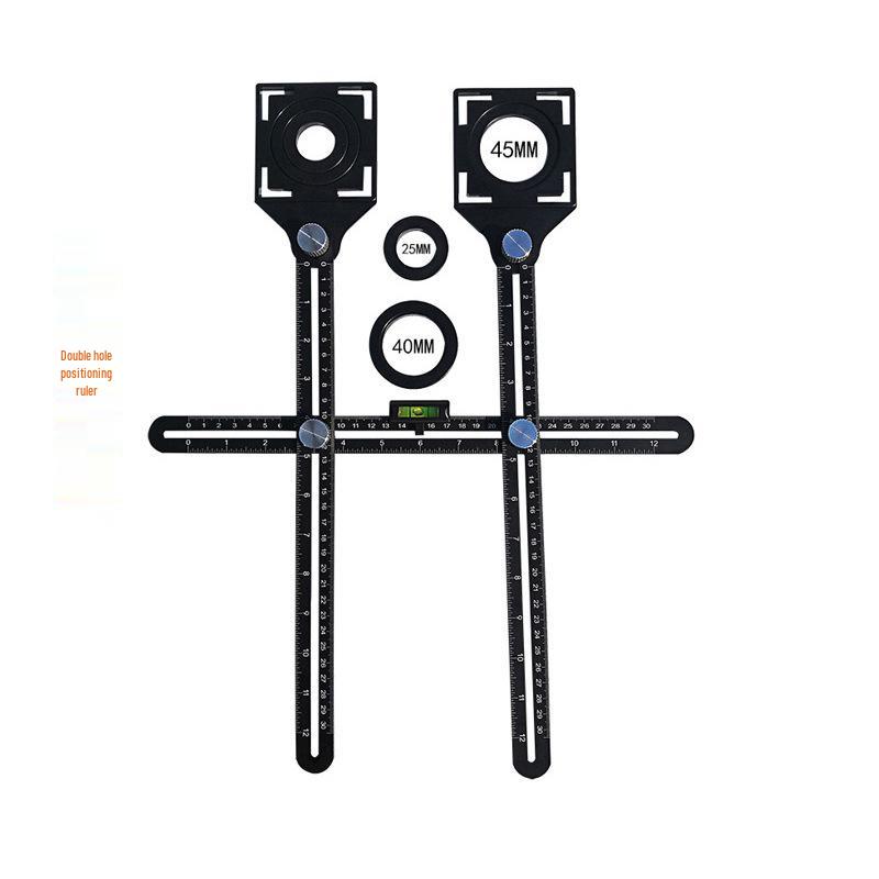 Universal Precision Tile Hole Opener & Multi-Purpose Six-Fold Ruler