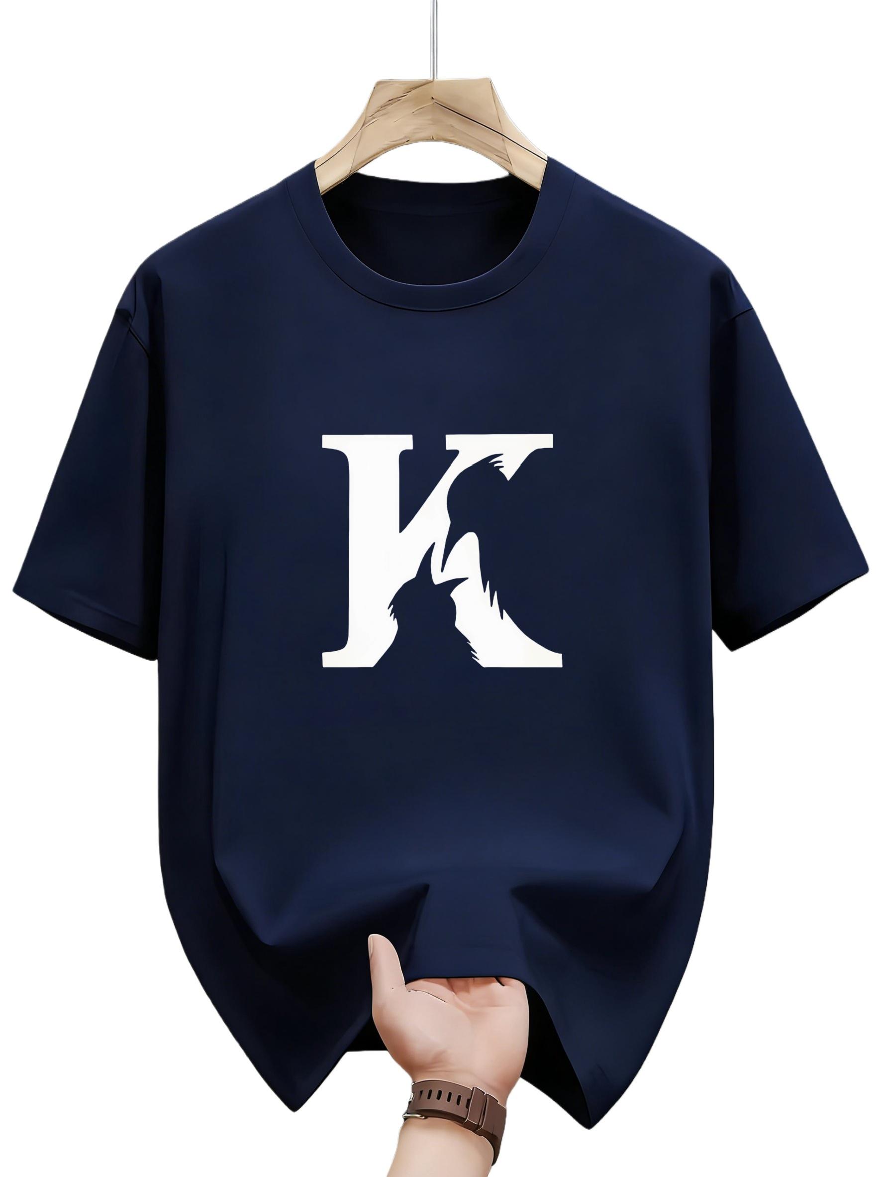 Summer womens letter K printed shortsleeved roundneck Tshirt is fashionable and versatile S