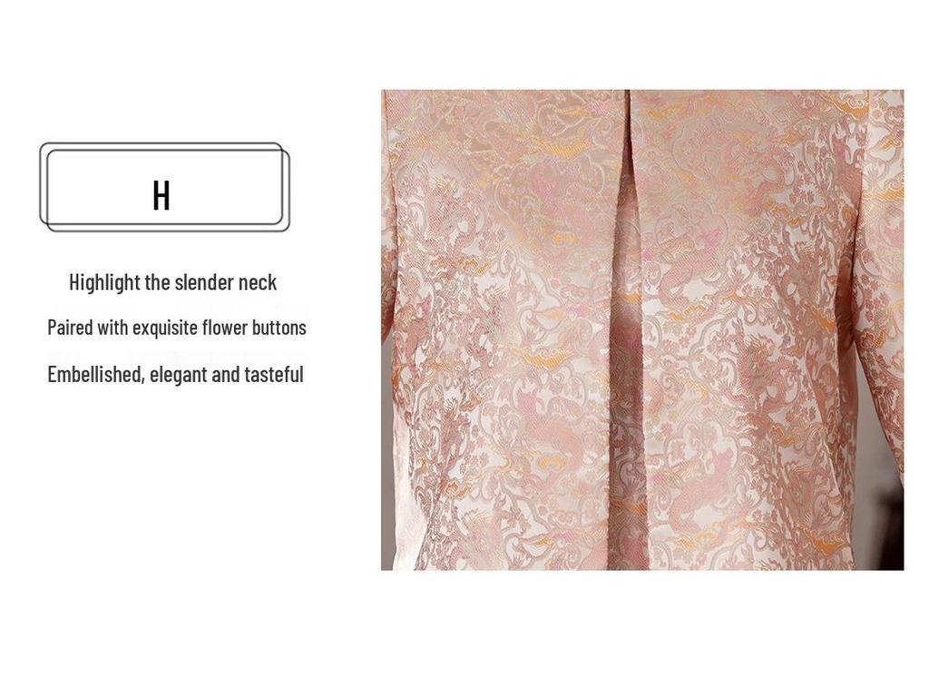 Elegant Retro Qipao Jacket: New Chinese Wedding Mother’s Autumn/Winter 2025 Top (Style 60671)