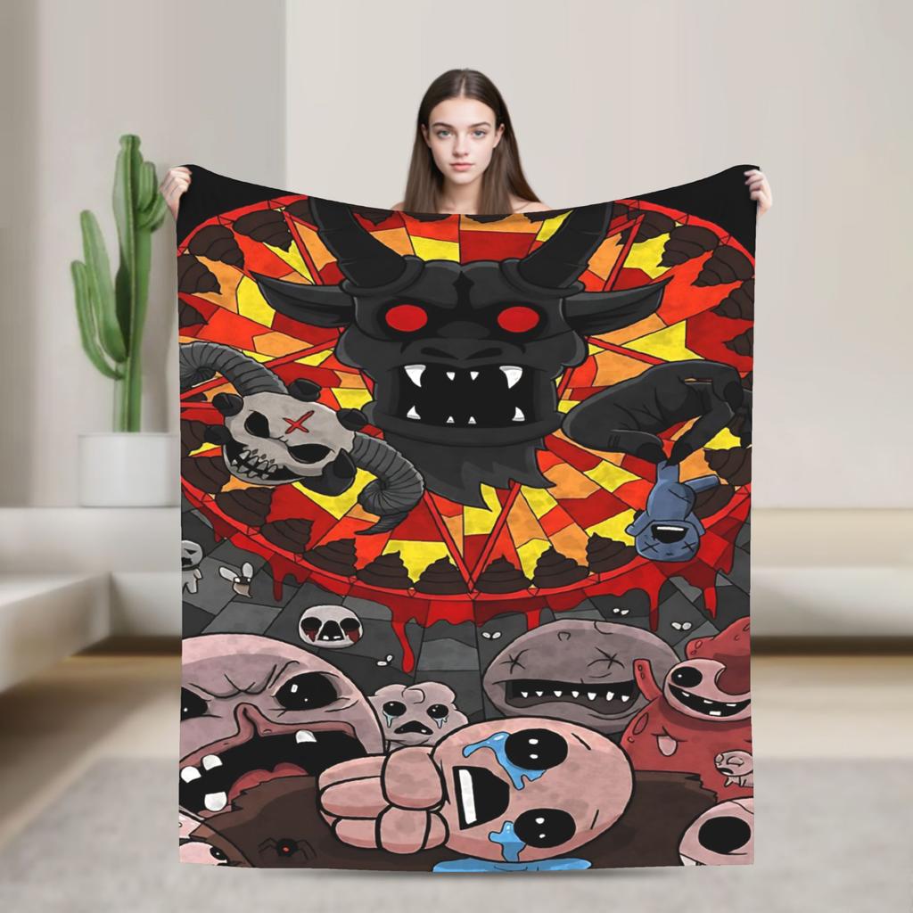 Soft Blanket Airplane Travel The Binding Of Isaac Throw Blanket  Flannel Bedspread For Couch Chair Print Sofa Bed Cover