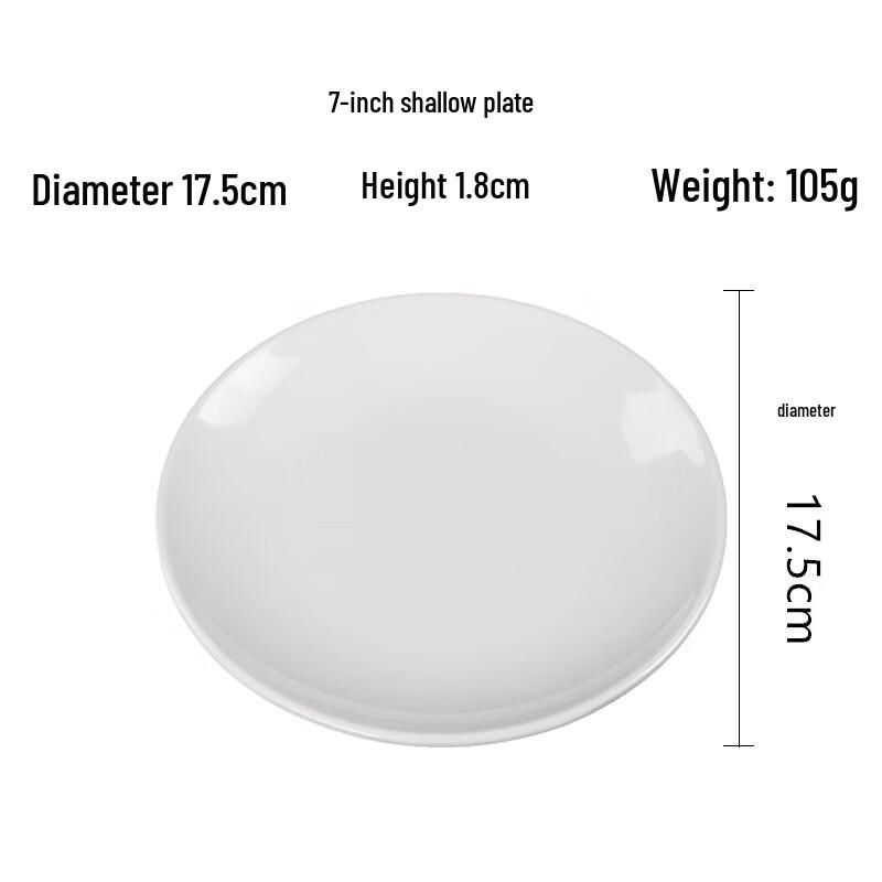 TianyaJing 7-дюймовые меламиновые круглые мелкие обеденные тарелки формата A5, набор из 5 штук