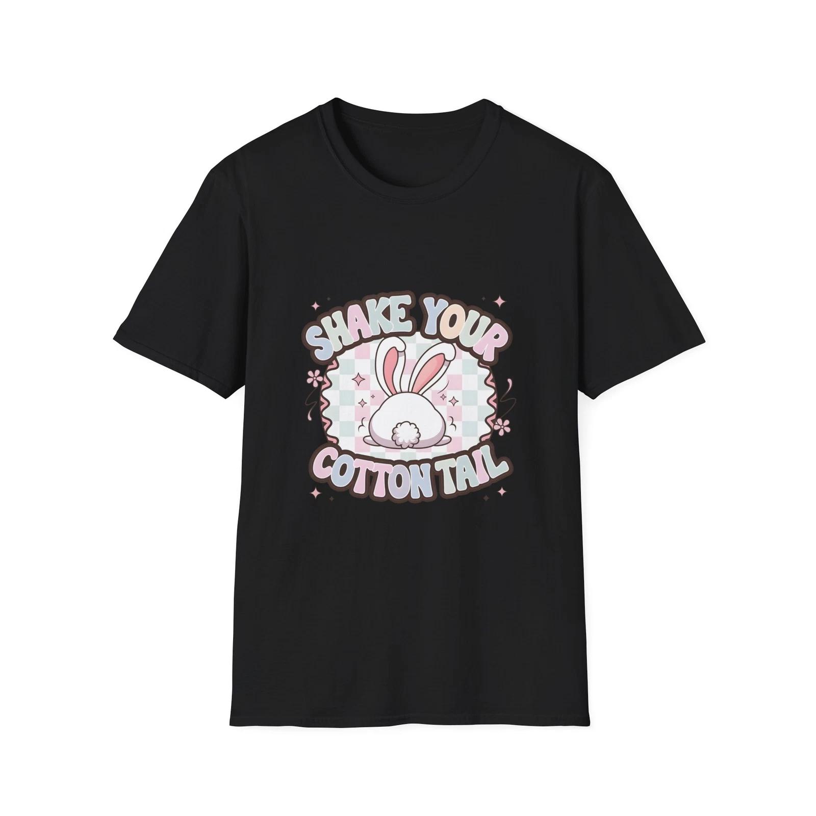 Shake Your Cotton Tail Bunny T-Shirt, Cute Bunny Shirt, Easter Gift, Spring Tee, 4XL