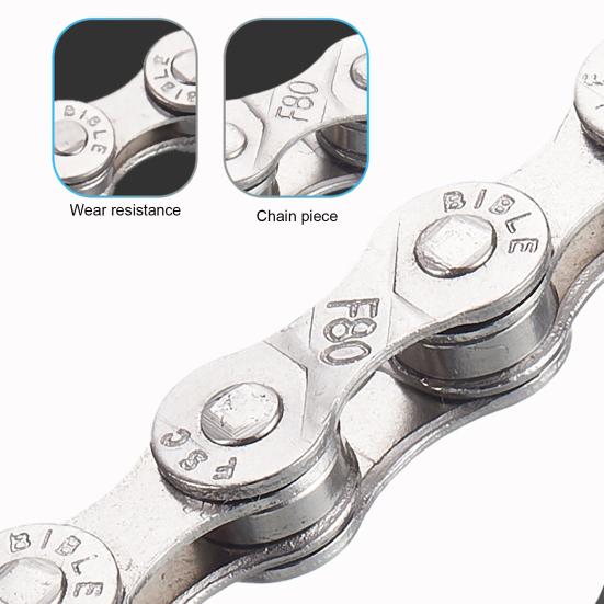 Łańcuch rowerowy VXM Galwanizowany, antykorozyjny, antykorozyjny, odporny na zużycie, wysoka wytrzymałość na rozciąganie, wymiana 116 ogniw 6/7/8 prędkości MTB łańcuch rowerowy szosowy