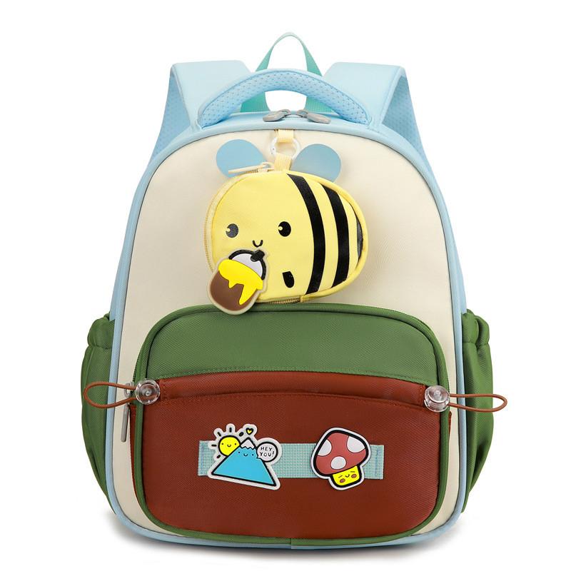Bag School Kids With Cartoon Bee Design And Lightweight Nylon For Preschool
