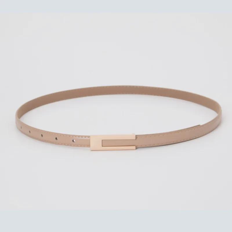 Women's Retro Black Thin Belt - Classic, Versatile, Perfect for Skirts, Shirts, and Suits