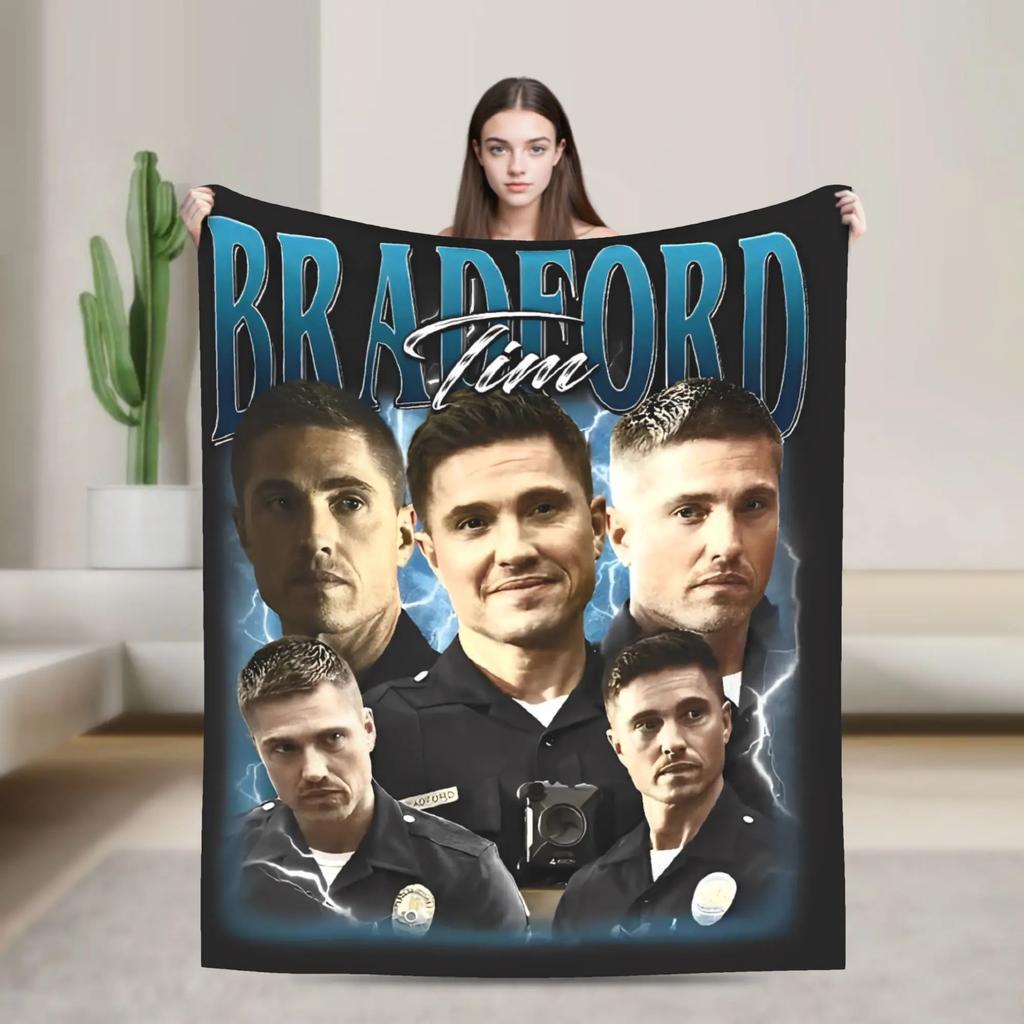 Manta de Peluche Suave de Franela para Sofá, Silla, Cama del Programa de TV The Rookie Calidad Personalizada Idea de Regalo para Niños y Niñas
