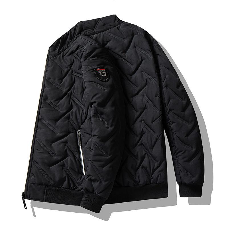 Cotton Coat Men's Coat In Autumn and Winter New Stand-up Collar Cotton Jacket Korean Style Trendy Thickened Down Cotton Baseball Uniform