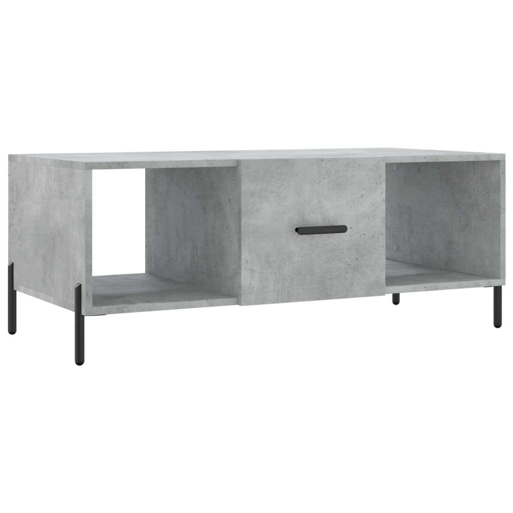 Coffee Table Concrete Grey 102x50x40 cm Wood Based Material