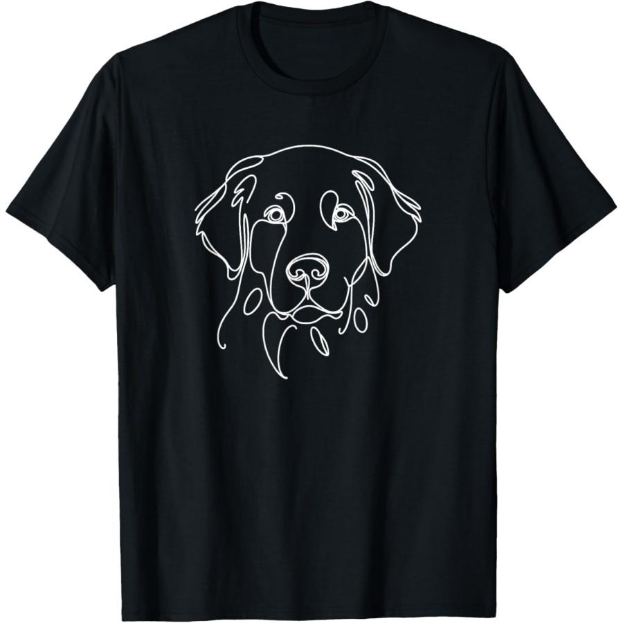 

Minimalist Dog Line Art Golden Retriever Lovers T-Shirt XXXXXL чёрный