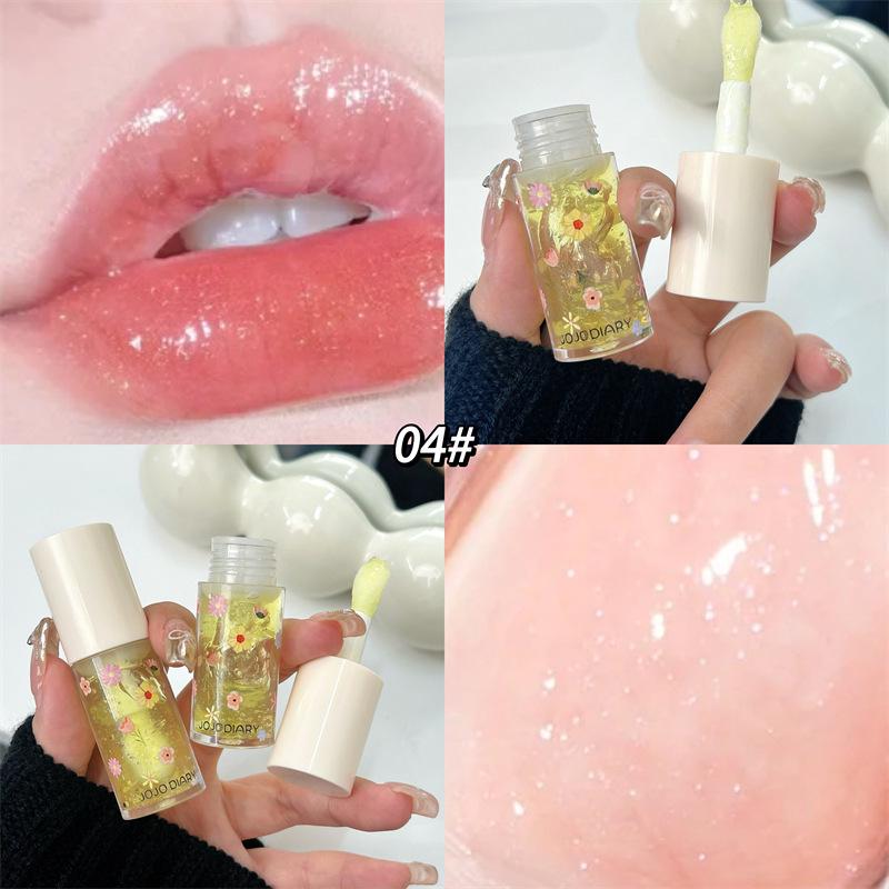 Flower Language Lip Gloss: Hydrating, Shimmering, Watery Glass Lip Jelly & Moisturizing Lip Balm