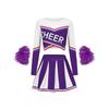 Zombie Cheerleading Uniform Women's Long-sleeve Cheerleader Performance Top Short Skirt Pom-pom Halloween School Student Costume