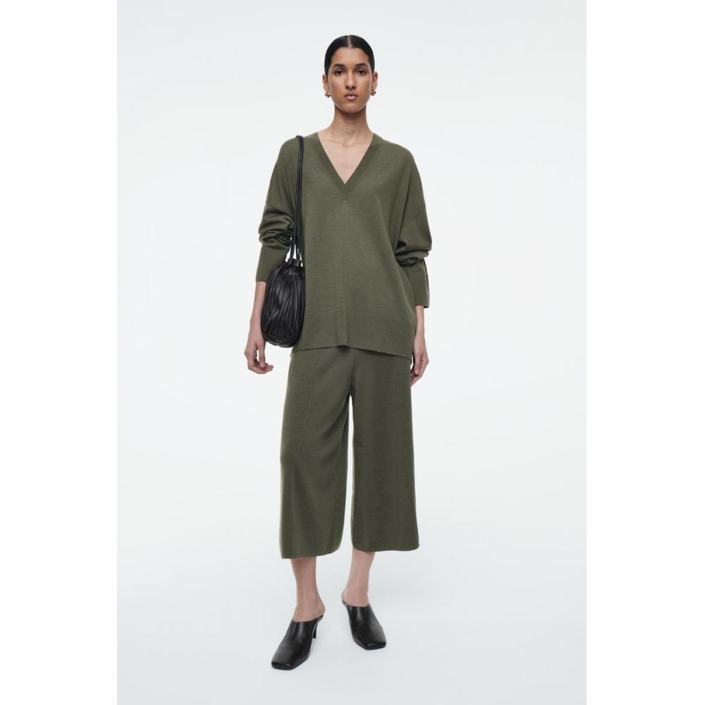 

COS Кюлоты из японской мериносовой шерсти dark khaki/XS