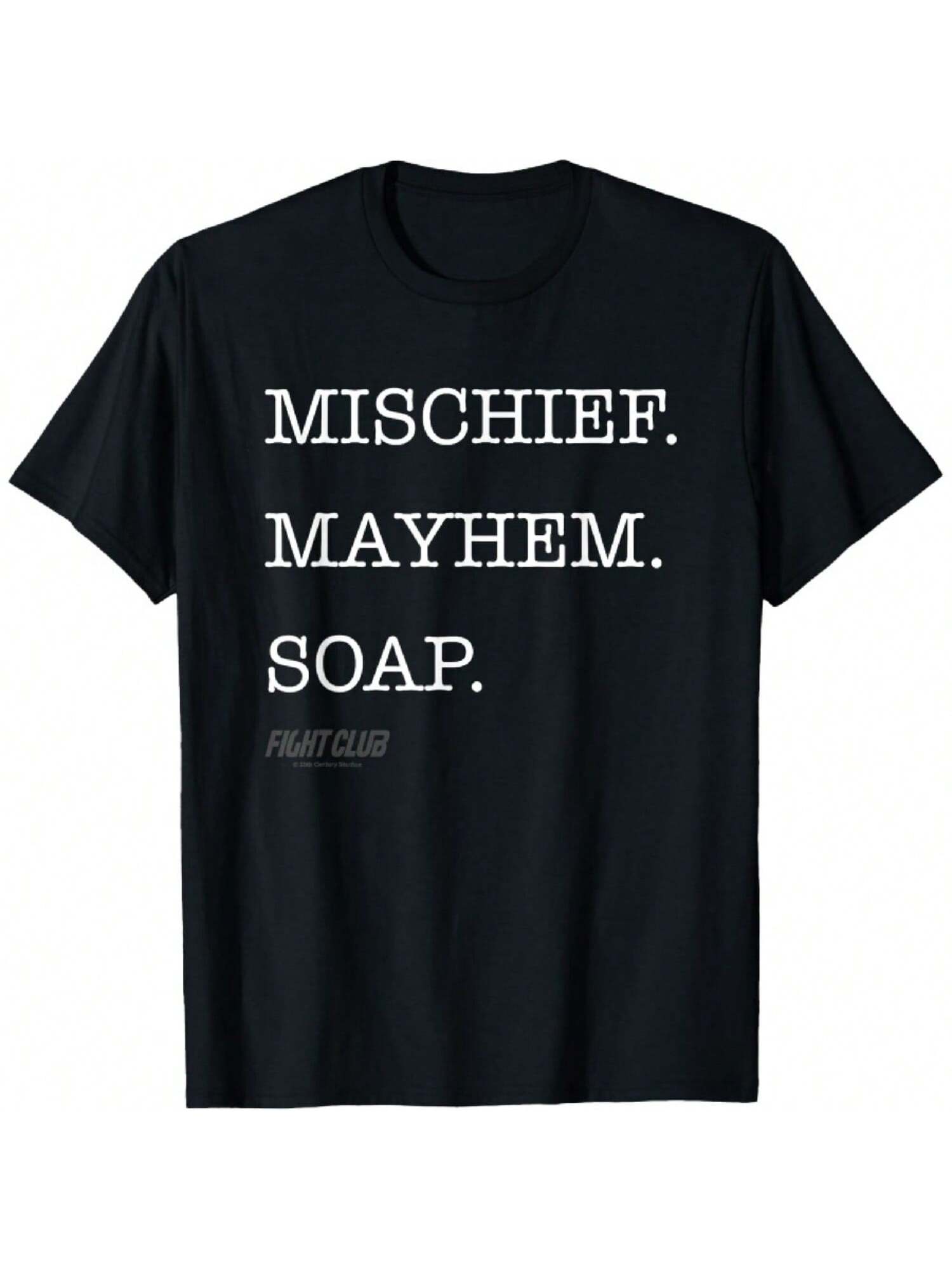 Футболка с логотипом Mischief Mayhem Soap Quote, большой текст на груди S