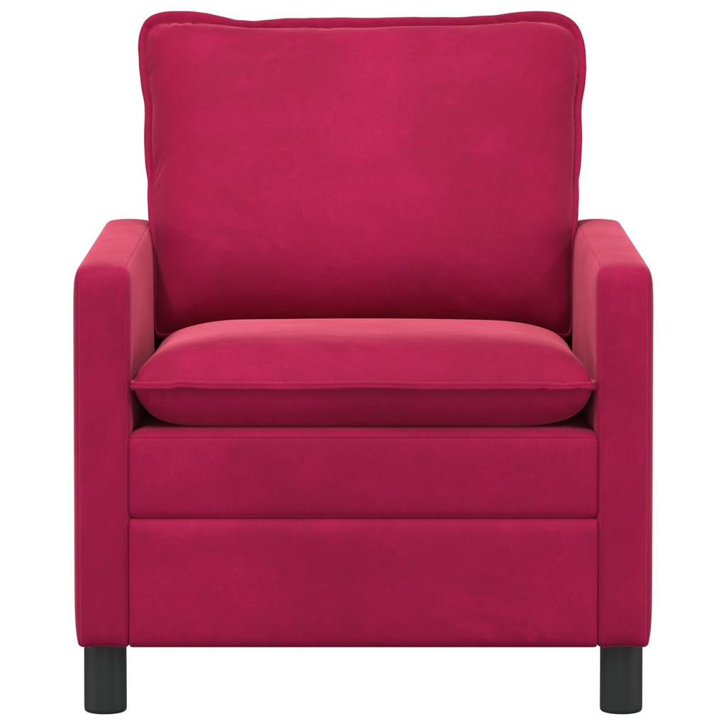 Sofa In Wine Red 76 X 81 X 87.5 Cm Velvet