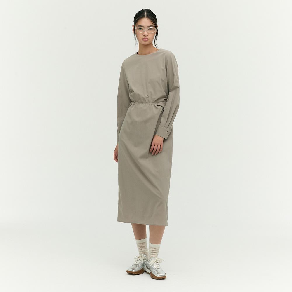 Ibiem Jecheon Ribbon Detail Long Dress Emp2Wop010
