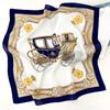 1116 retro carriage new silk small square scarf women's spring and summer decoration small scarf mulberry silk silk scarf sunscreen shawl