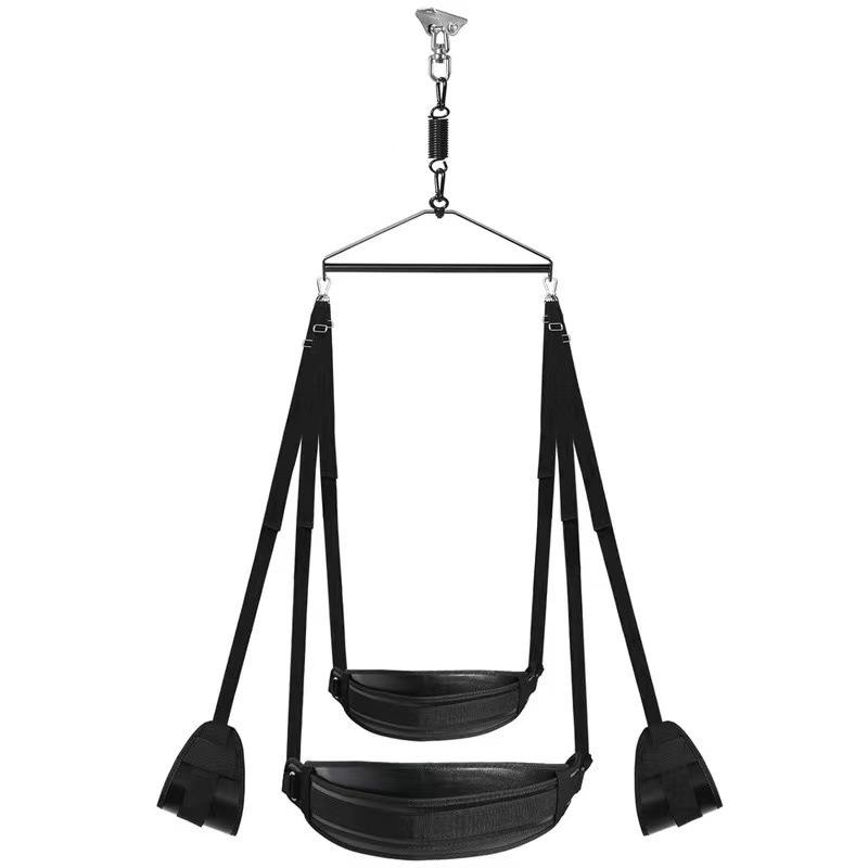 Leather Plush Waist Pad Sex Swing Flirting Device - Adult Toy