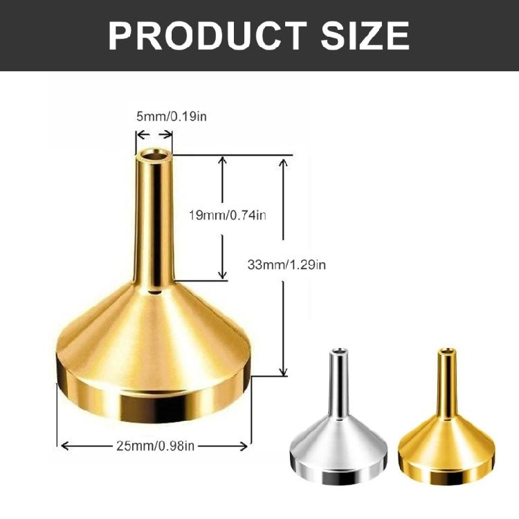 10Pcs Small Metal Funnel Mini Funnel Small Essential Oil Funnel for Miniature Bottles Cooking Spices Liquids