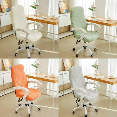 Elastic Jacquard Armchair Cover Anti Dirt Soft Office Chair Slipcover Computer Desk Seat Cover for Play Gaming Room Home