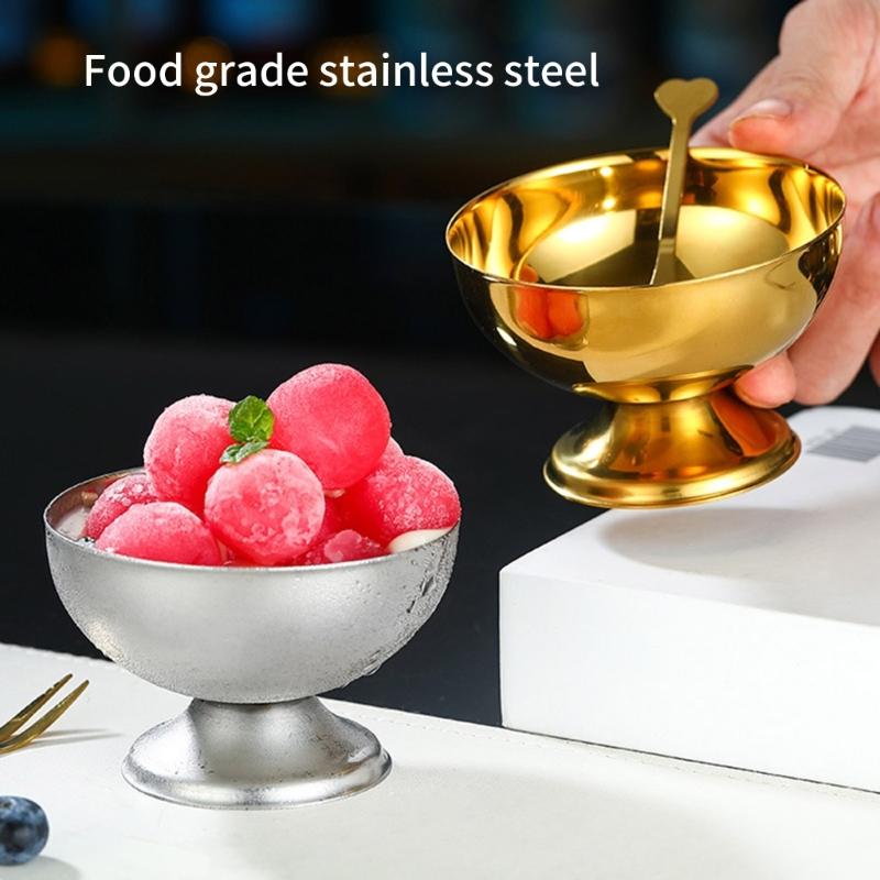 Outdoor Picnics Essential Portable Nonrust Steel Bowl for Salads Ice Creams Easy Cleaning Sturdy Multipurpose Design