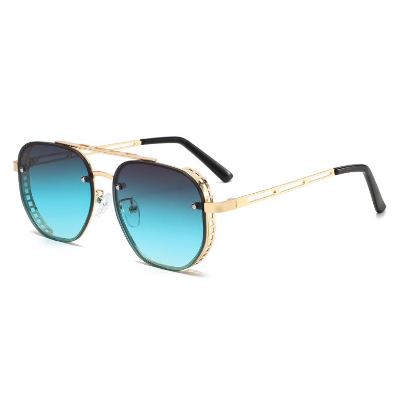 Steampunk Men s Hollowed Metal Sunglasses - High-end European & American Style.