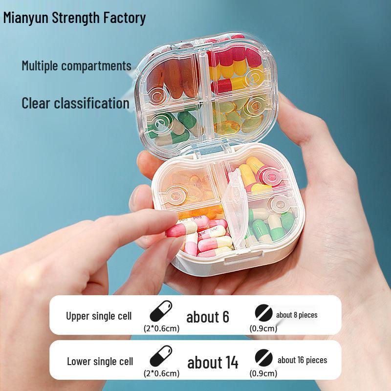 Compact, Moisture-Proof Pill Box for Daily Medication - 3 Times a Day, 7-Day Organizer
