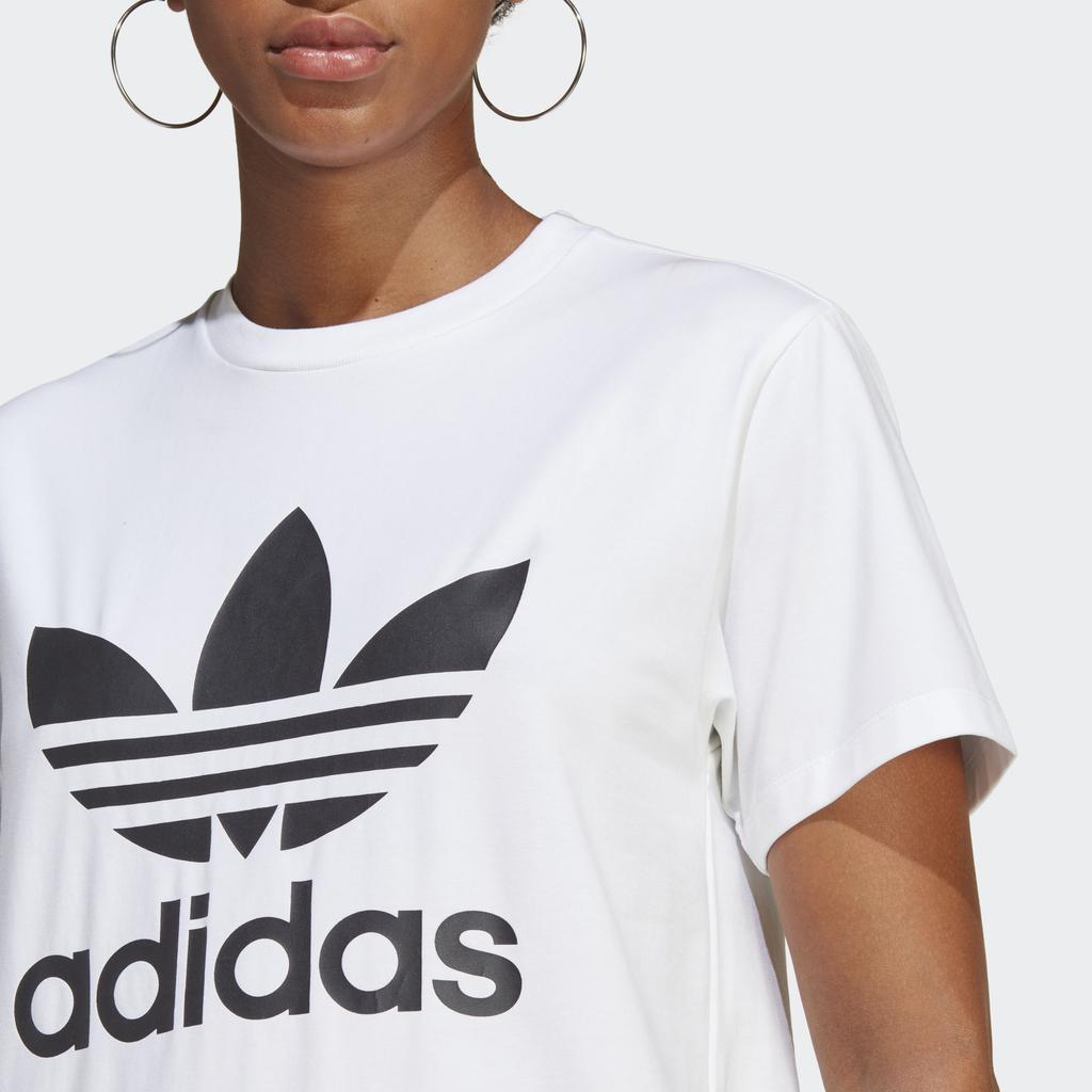 adidas Dámske tričko s potlačou loga Originals Trefoil Biele IB7420