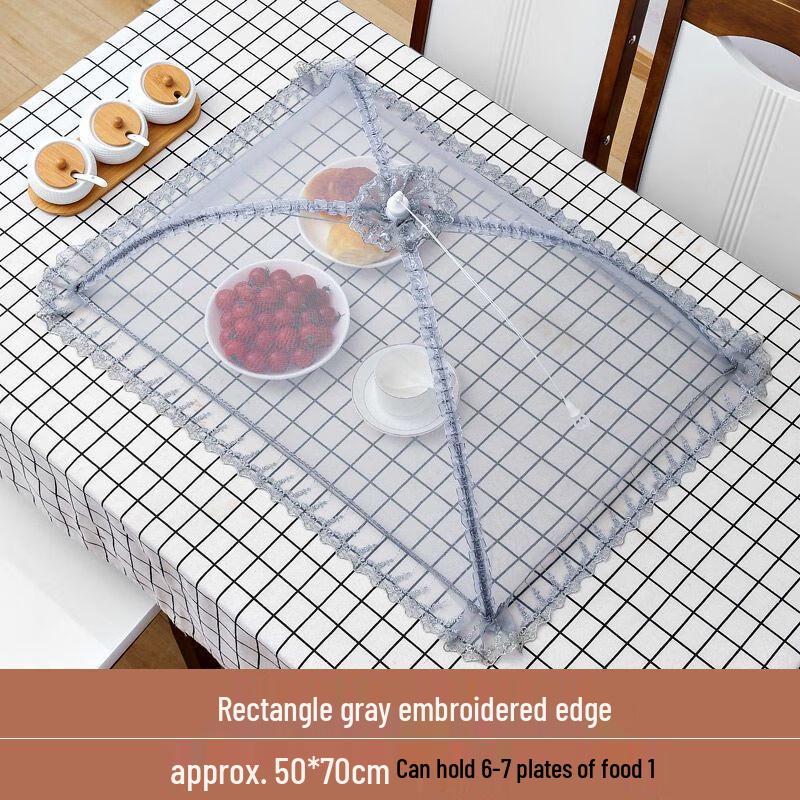 

Zhaoran Extra Large Foldable Anti-Fly Food Cover with Metal Lace Trim