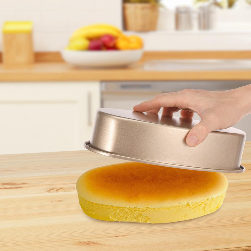 6Pcs Cheese Cake Pan Non Stick Cake Bakeware Carbon Steel Baking Pan Multipurpose Oval Baking Mold for Bread Kitchen Microwave