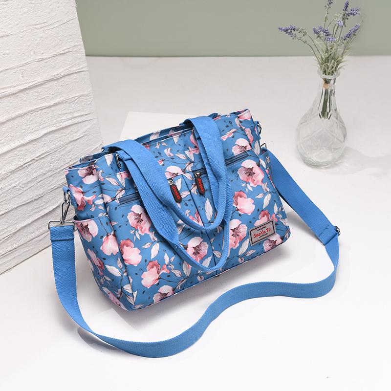 Women's Shoulder Bag Large Capacity Nylon Tote Bag Print Mother Bag