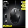 Souris sans fil - PORT Designs - 900711-B - USB-A &amp; USB-C - 2.4 GHz - Compacte - Blanc