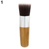 Round Flat Top Bamboo Handle Foundation Powder Brush Cosmetic Makeup Beauty Tool