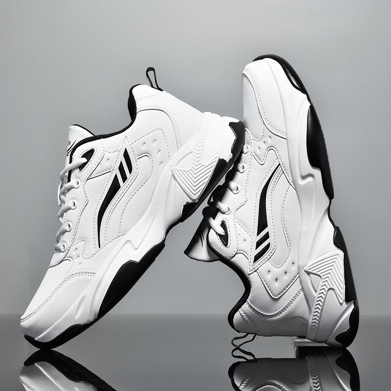 PU Leather Sneakers Men Casual Shoes Sports Boys Pure Black Plus Big Size 47 48 49 Tenis Masculino Zapatillas Deportivas Hombre