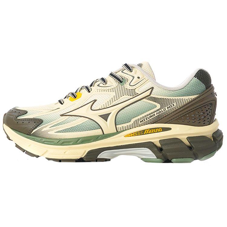 Mizuno Halo Mix Unisex Low Top Running Shoes Green Brown D1GH240808 36