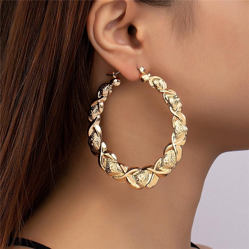 European And American Personality Exaggerated Creative Punk Earrings New Bohemian Style Hollow Earrings