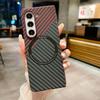 Carbon Fiber Texture Pattern Magnetic Charging Case For Samsung Galaxy Z Fold 7 6 5 4 3 5G Slim Shockproof Protect Cover