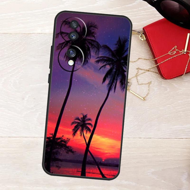 Stars Space Palm Trees Case For Honor Magic 8 5 6 7 Lite 50 70 90 200 400 Pro X8b X8c X9a X9b X9c X9d Win RT Cover