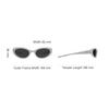 Gentle Monster Jelly Series Cat Eye Sunglasses With Indented Temples Unisex Sunglasses Gray GELATI-G12