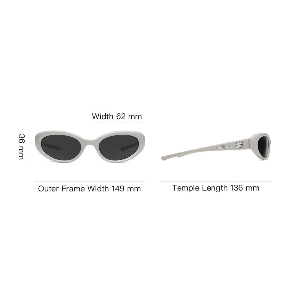 Gentle Monster Jelly Series Cat Eye Sunglasses With Indented Temples Unisex Sunglasses Gray GELATI-G12