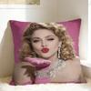 Singer M-Madonna Pillowcases Kawaii Pillow Case For Living Room Sofa Graphic Pillow Cover